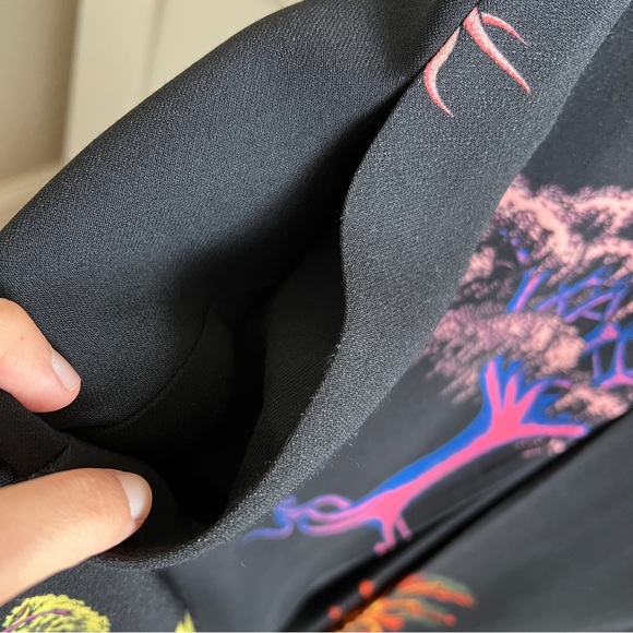 Stella McCartney Psychedelic Garden Neon Forest Shift Dress, size 40 IT/6 US - Picture 7 of 13